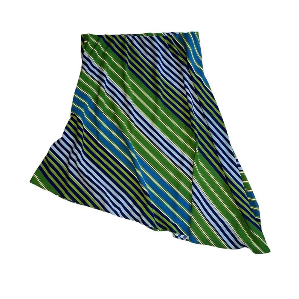 NWT green+ blue asymmetrical midi skirt